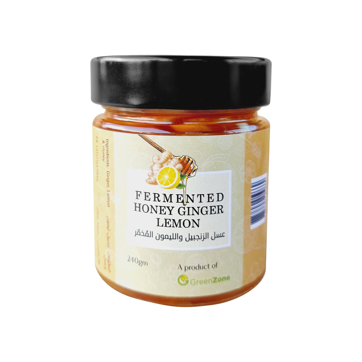 Organic Fermented Ginger and Lemon Honey (240gm)